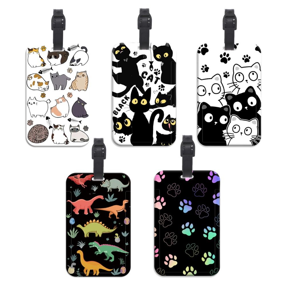 Lanyard Badge Holder - Étiquette de bagage en plastique Anti-perte,