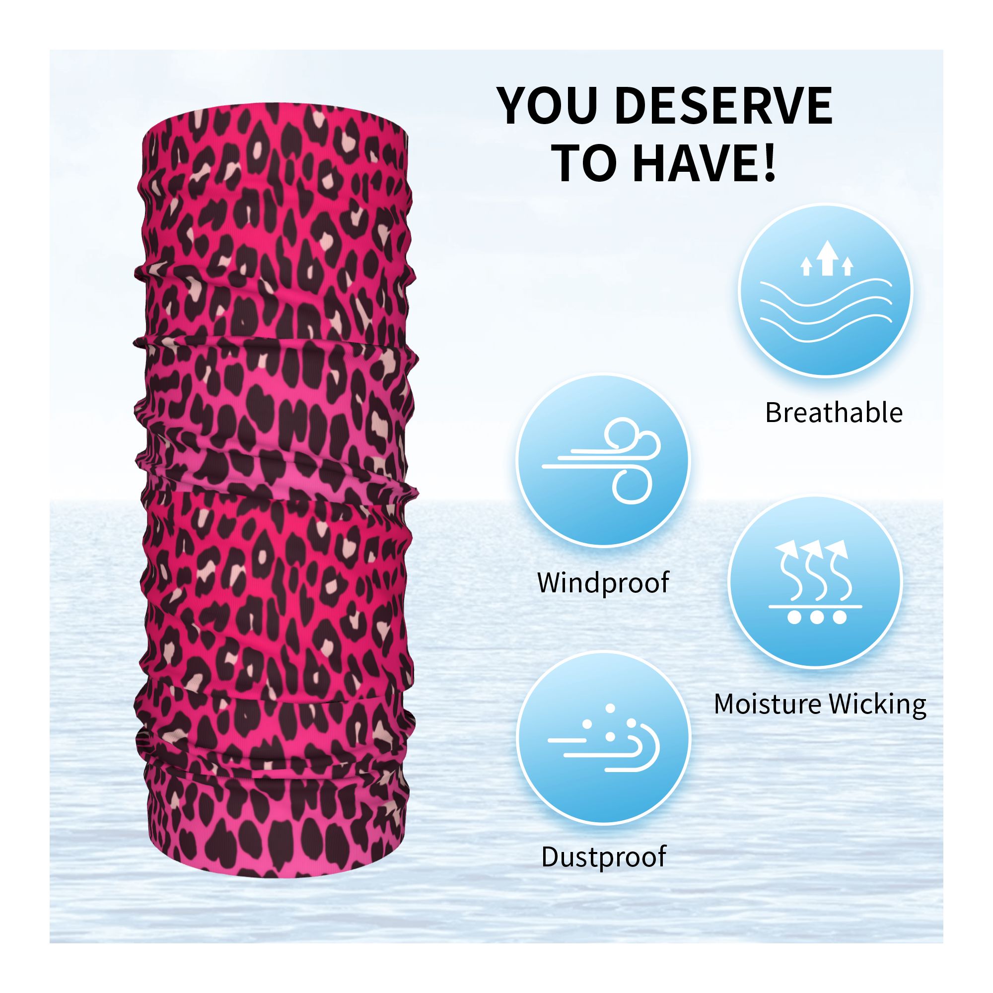 Bandeau d'hiver à imprimé léop - Neck Warmer Tube avis et prix
