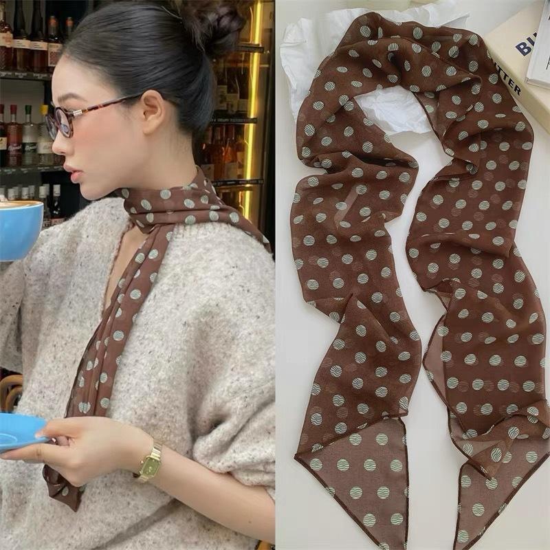 Écharpe en soie à pois et impr - Head Wrap Turban avis et prix