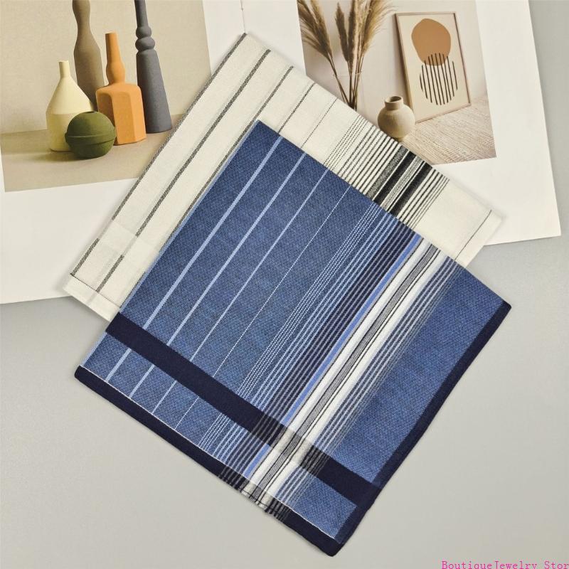 E1pe Stripes Mandkerchief Pock - Handkerchief Cotton Men avis et prix
